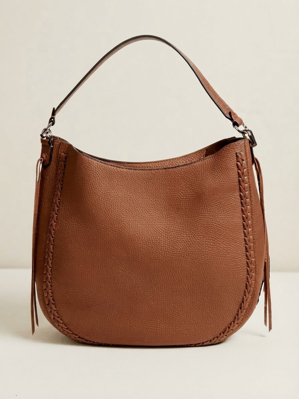 Rebecca Minkoff Unlined Hobo Whipstitch
Leather Bag Tan